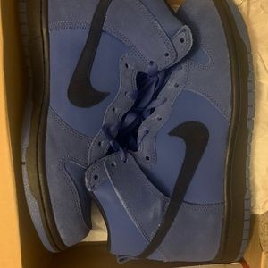 Nike Dunk Hi size 7.5 royal blue/black